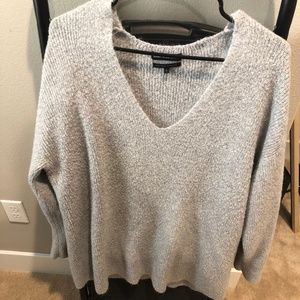 Something Navy Grey V-Neck Sweater